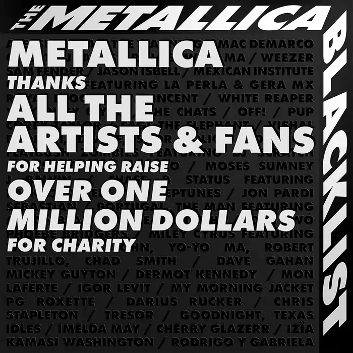 Триб’ют-альбом «The Metallica Blacklist» допоміг зібрати понад один мільйон доларів