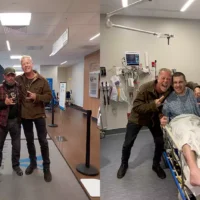 Джеймс Гетфілд відвідав українських воїнів у клініці «Вейл Хелс»