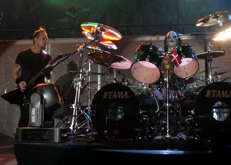 Joey Jordison with Metallica at Download 2004