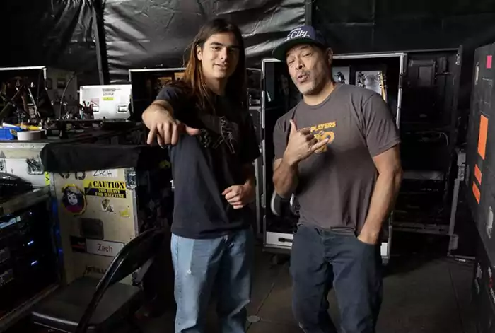 Тай Трухільйо (Tye Trujillo) і його батько Роберт Трухільйо (Robert Trujillo)